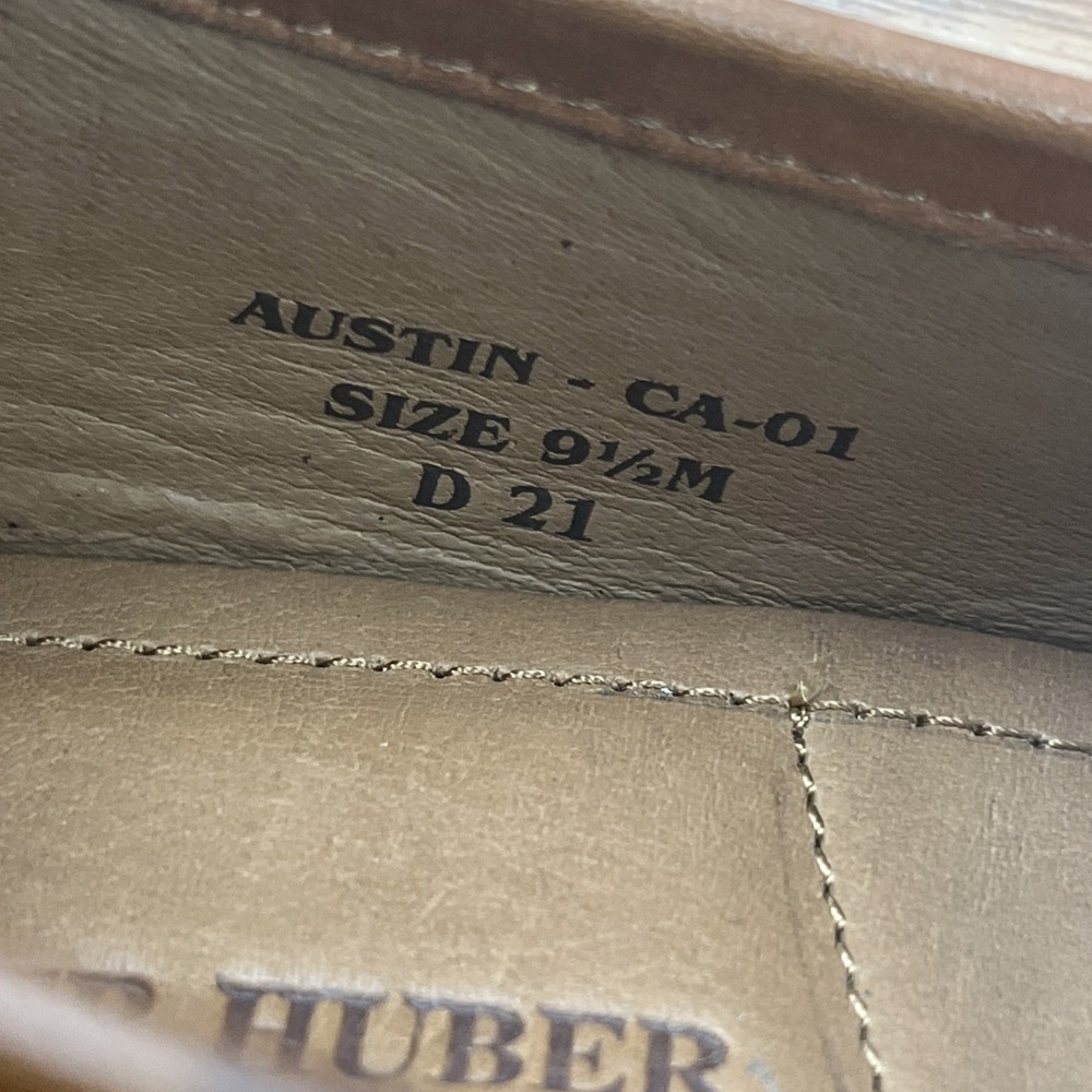 Peter Huber Austin Penny Loafers in Cognac Men's Size 9.5 NEW - Picture 10 of 11